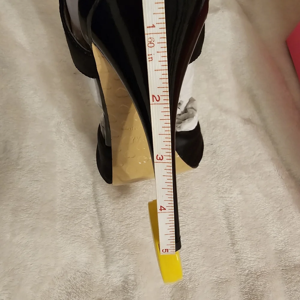 Betsey Johnson Astra black slingback satin shoes size 7.5 - Picture 7 of 8